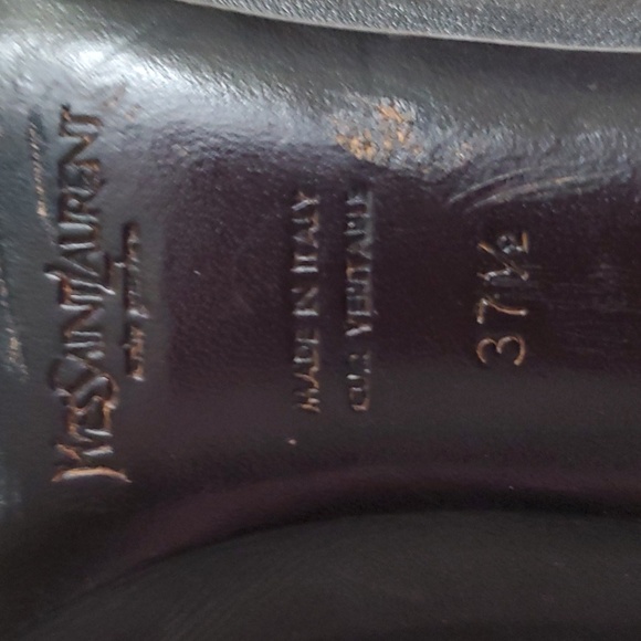 Yves Saint Laurent | Brown Fringed Leather Pumps Sz 37 1/2 - Picture 11 of 11